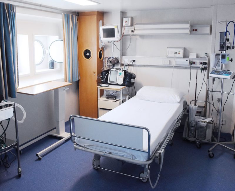 Medical bed on cruise ship