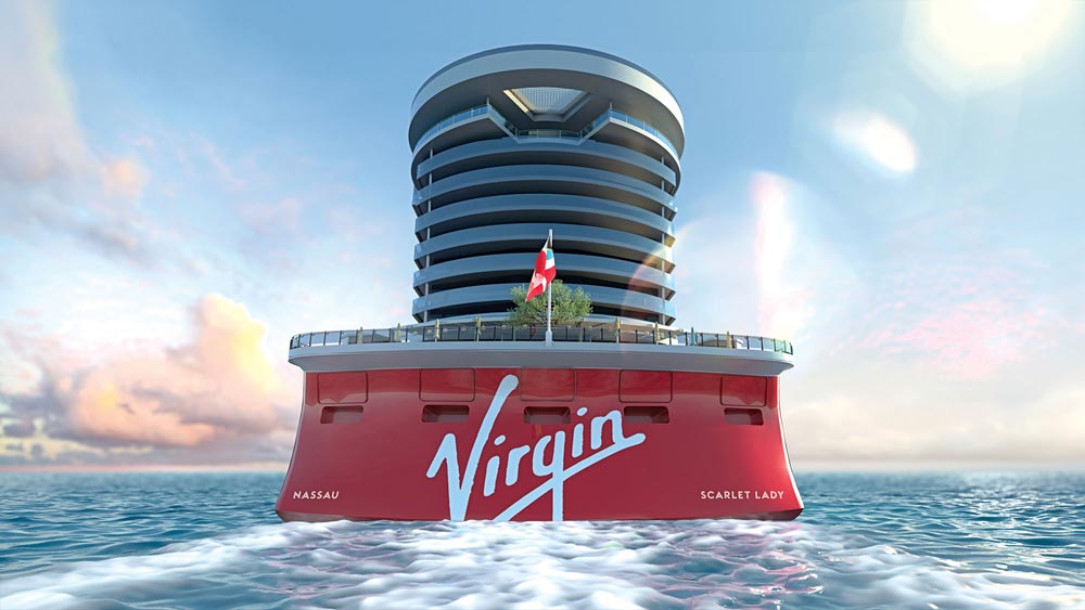 Cruise ship stern Virgin